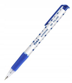 Długopis automatyczny TOMA TO-069 gwiazdki niebieski