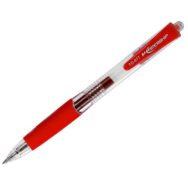 Długopis żelowy automatyczny TO-077 Mastership czerwony Toma