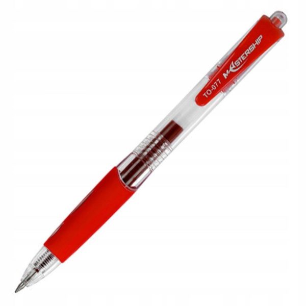 Długopis żelowy automatyczny TO-077 Mastership czerwony Toma