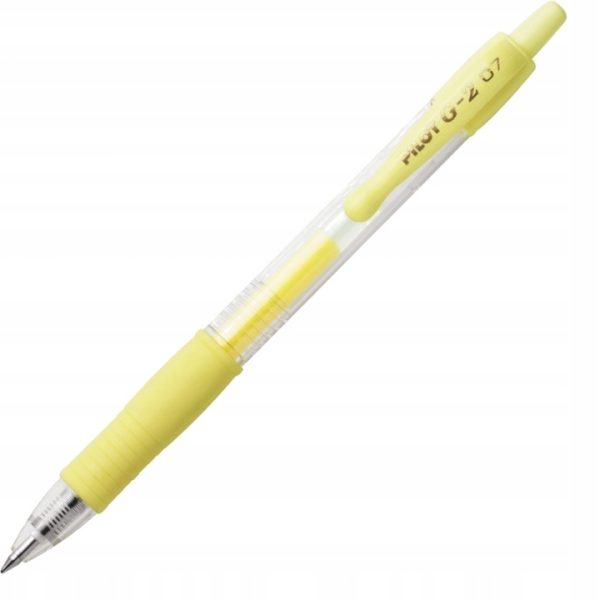 Długopis żelowy G2 pastelowy żółty Pilot